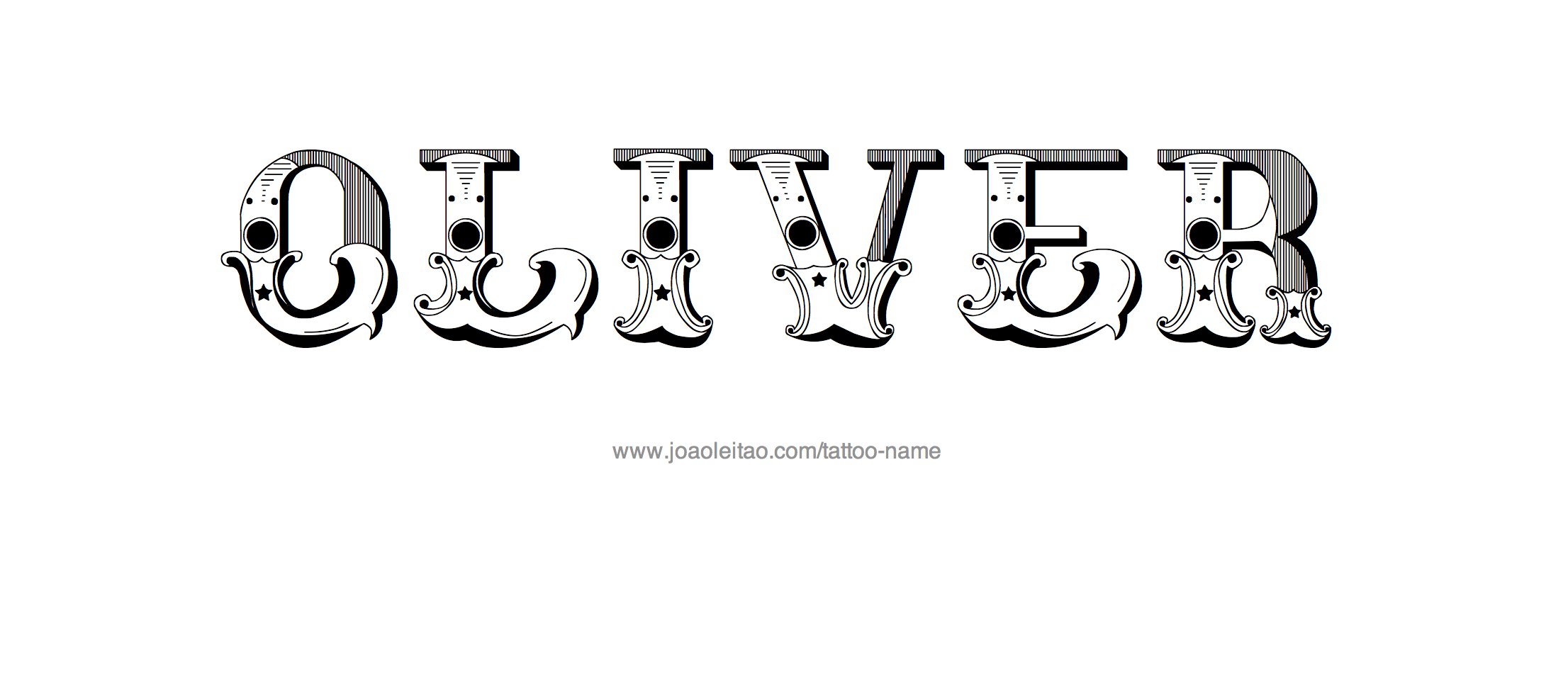 Oliver Name Tattoo Designs